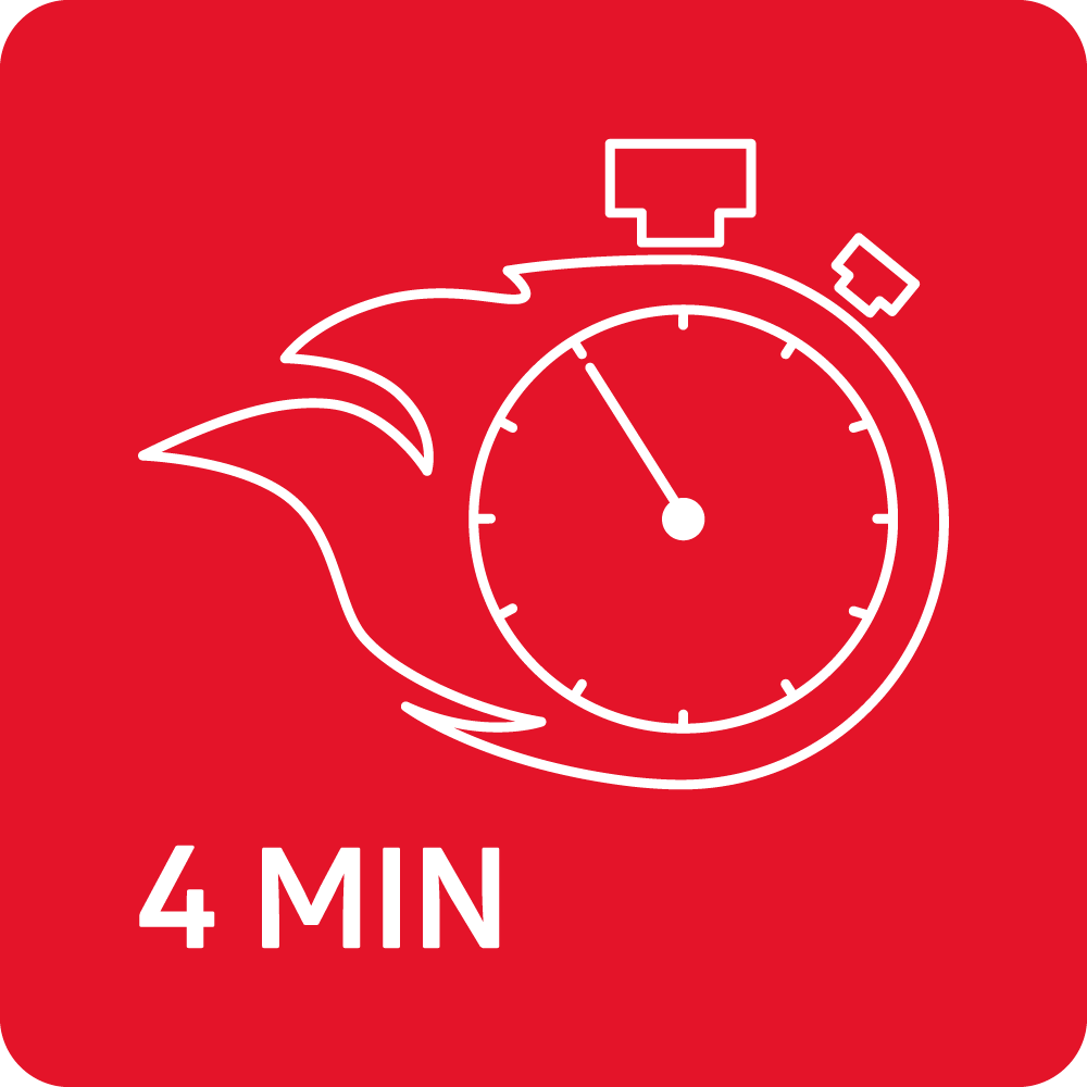 Preheating in 4 minutes